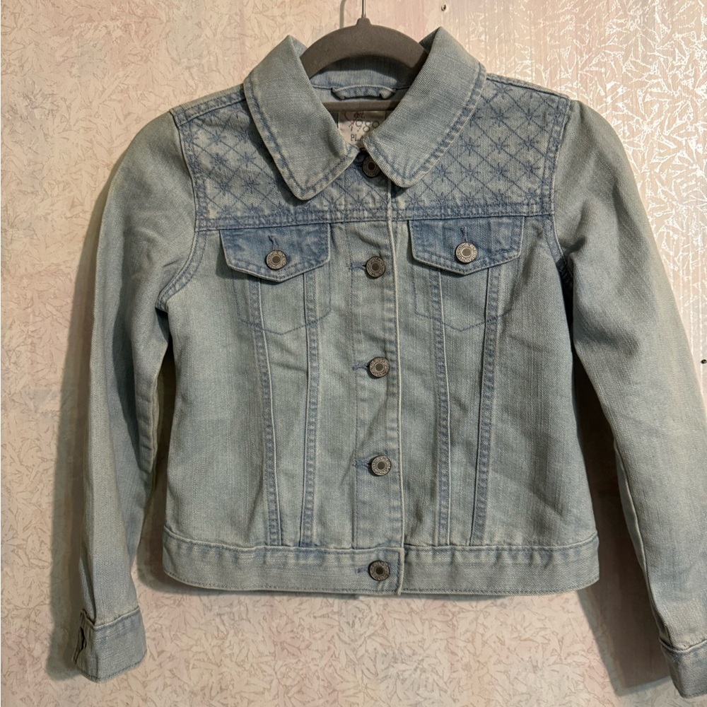 Est. 1989 Place 🌞0114 Kids Girls Denim Jacket Sz Med 7/8. Preowned Light Blue